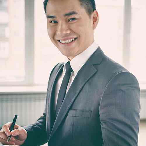 Businessman standing isolated